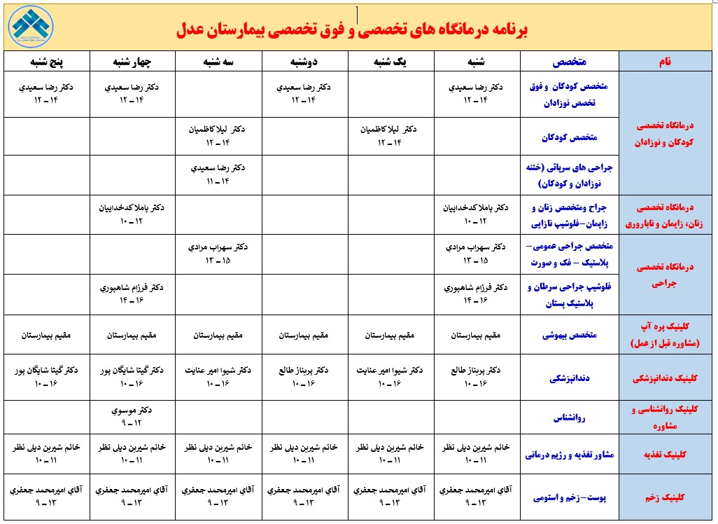 برنامه حضور پزشكان 